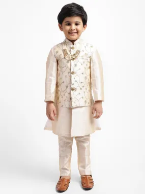 Ahhaaaa Boys' Banarasi Silk Clothing Set (Sherwani)