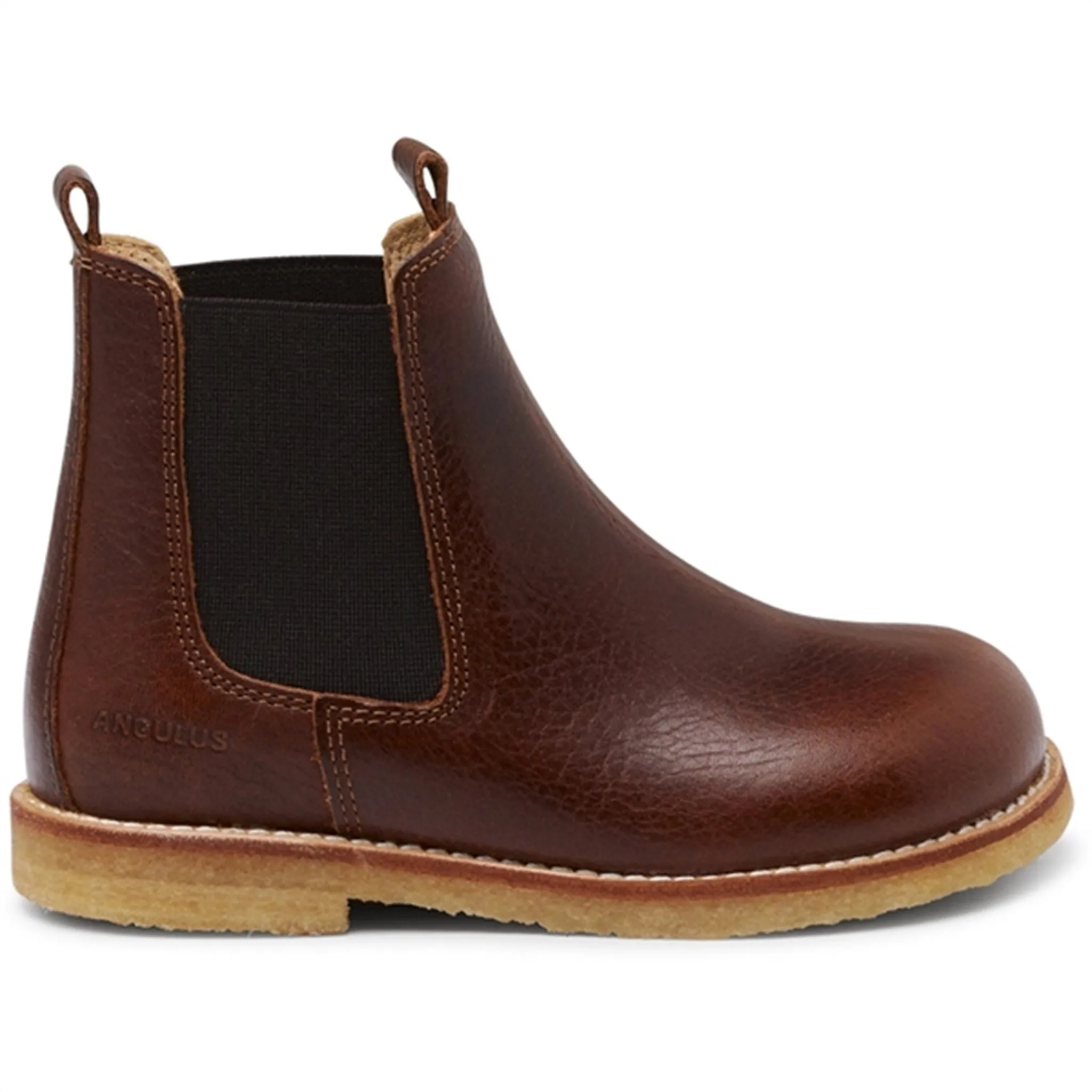 Angulus Chelsea Boots With Elastic Band Dark Brown/Brown