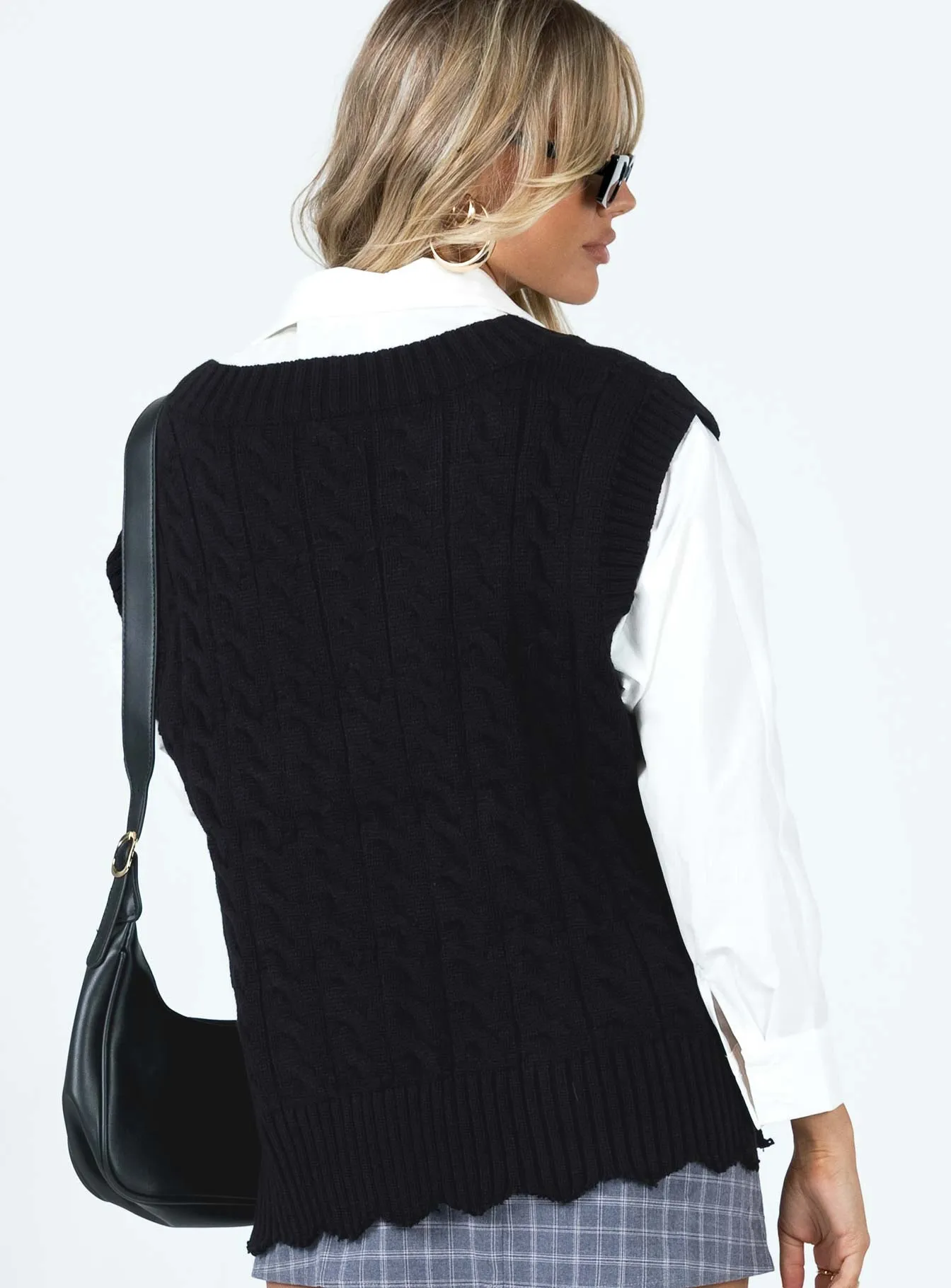 Antonia Sweater Vest Black