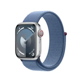 Apple Watch Series 9 GPS   Cellular 41mm Silver Aluminium Case with Winter Blue Sport Loop