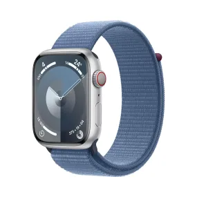 Apple Watch Series 9 GPS   Cellular 45mm Silver Aluminium Case with Winter Blue Sport Loop