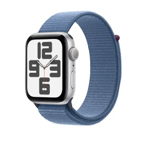 Apple Watch Series SE 2nd Gen GPS, 40mm Silver Aluminium Winter Blue Sport Loop – MRE33 (New)