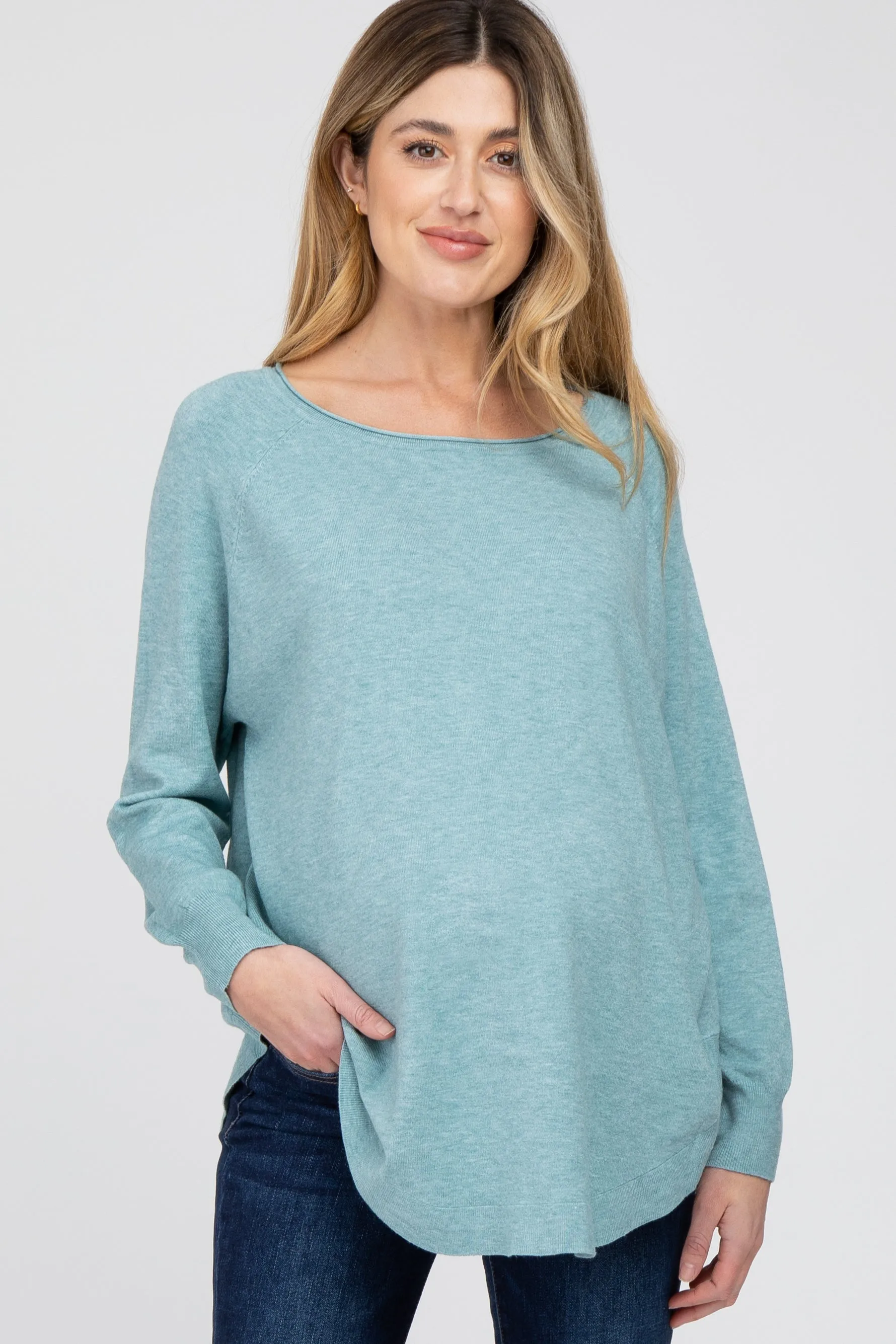 Aqua Soft Maternity Sweater