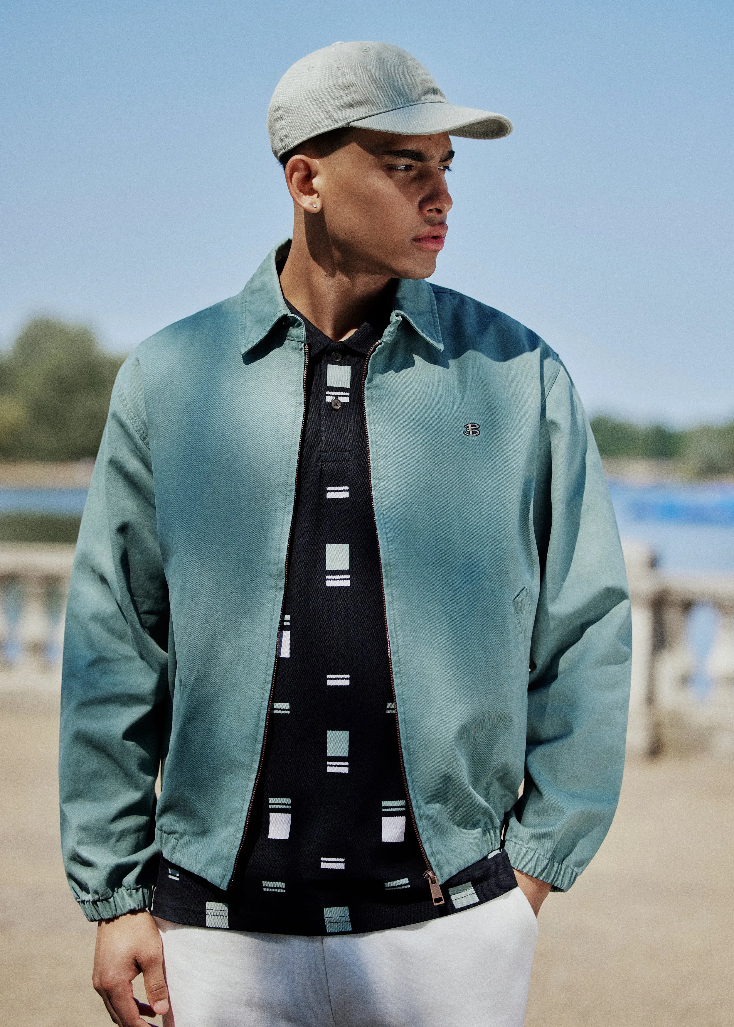 B by Ben Sherman Sports Blouson Jacket - Sage