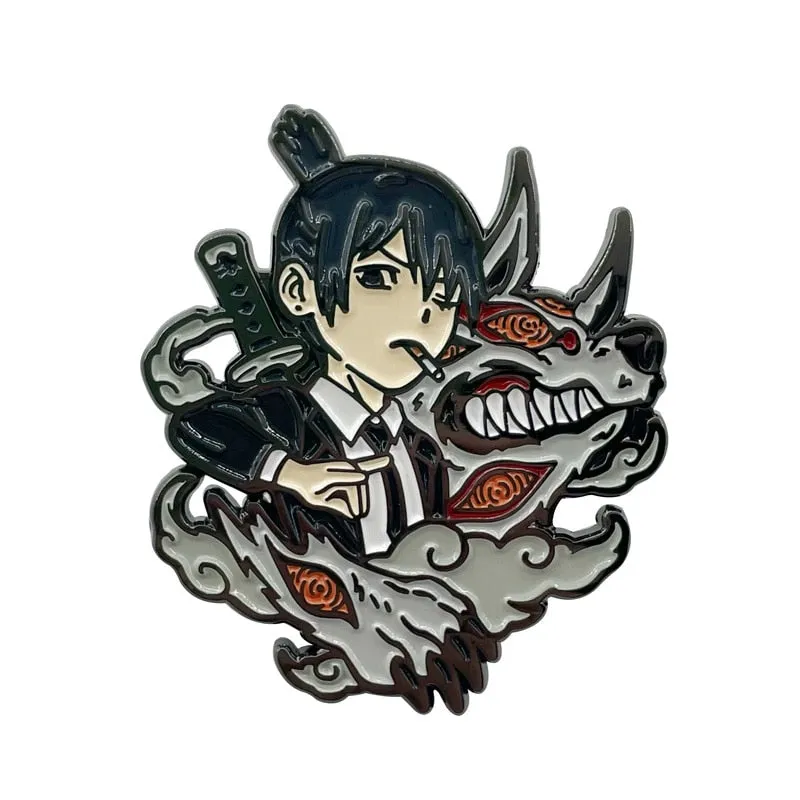 Best ChainSaw Man Enamel Pins Cool Anime Brooches Pins Clothing Badges Fashion Jewelry Accessories