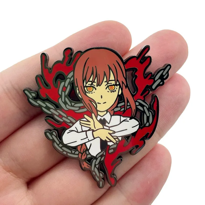 Best ChainSaw Man Enamel Pins Cool Anime Brooches Pins Clothing Badges Fashion Jewelry Accessories