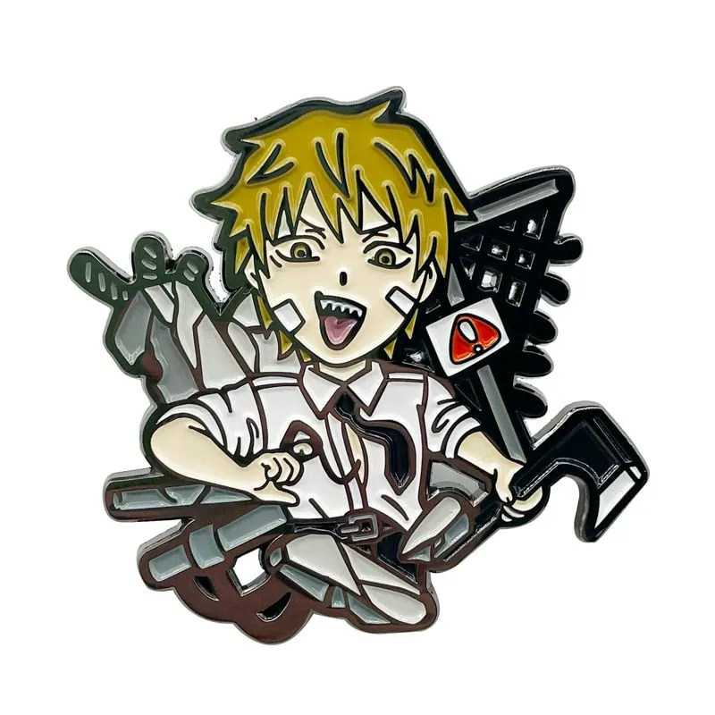 Best ChainSaw Man Enamel Pins Cool Anime Brooches Pins Clothing Badges Fashion Jewelry Accessories