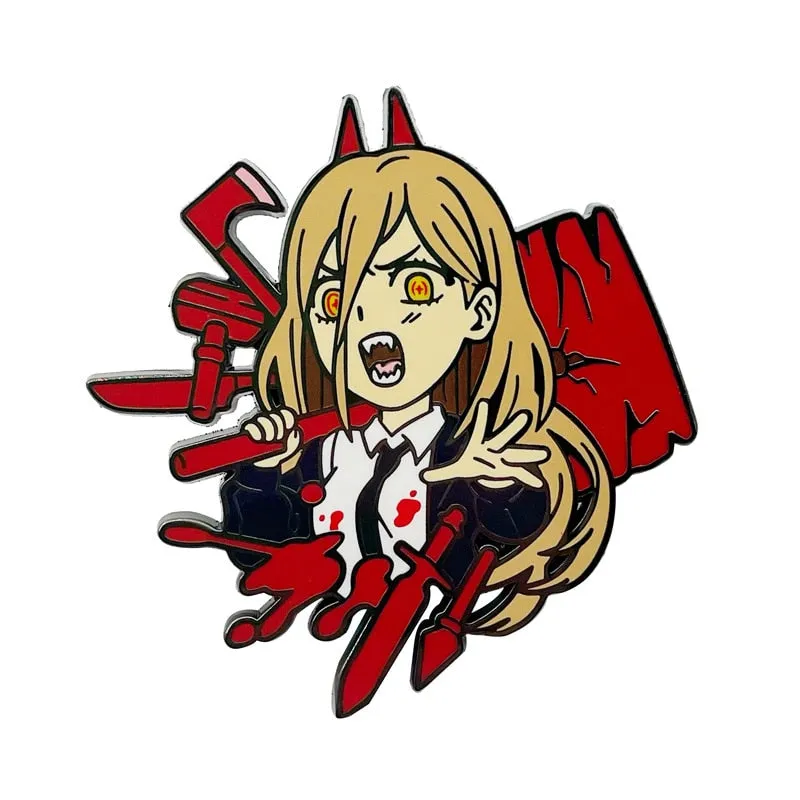 Best ChainSaw Man Enamel Pins Cool Anime Brooches Pins Clothing Badges Fashion Jewelry Accessories