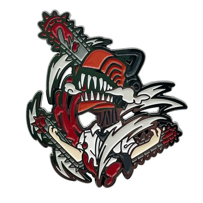 Best ChainSaw Man Enamel Pins Cool Anime Brooches Pins Clothing Badges Fashion Jewelry Accessories