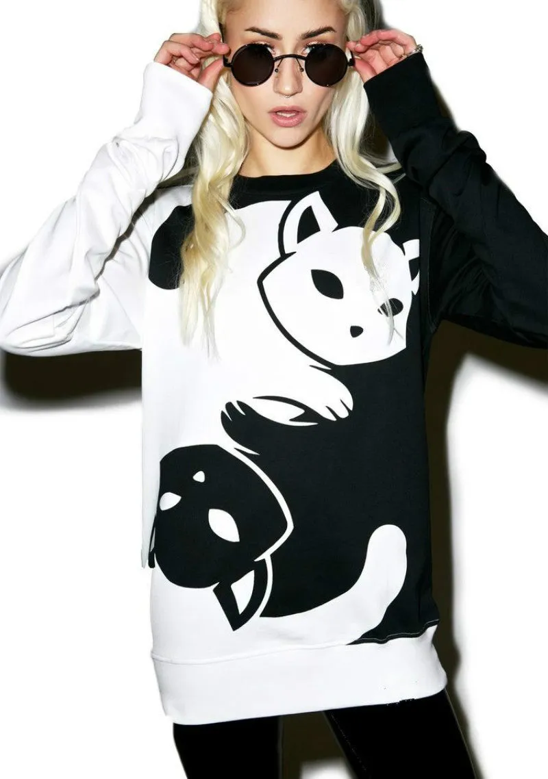 Black and White Yin Yang Sweater