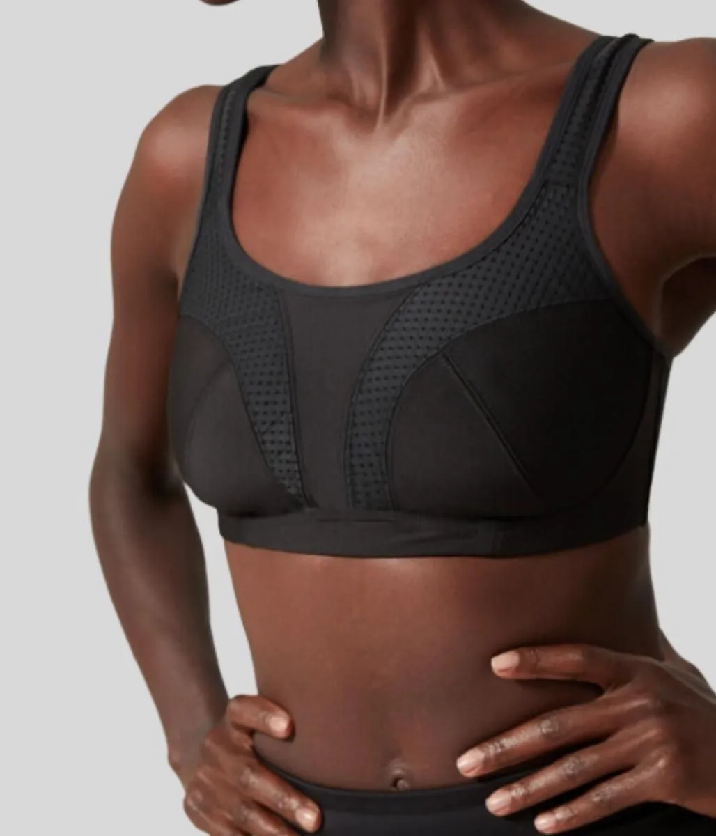 Black Ultimate Support Sports Bra