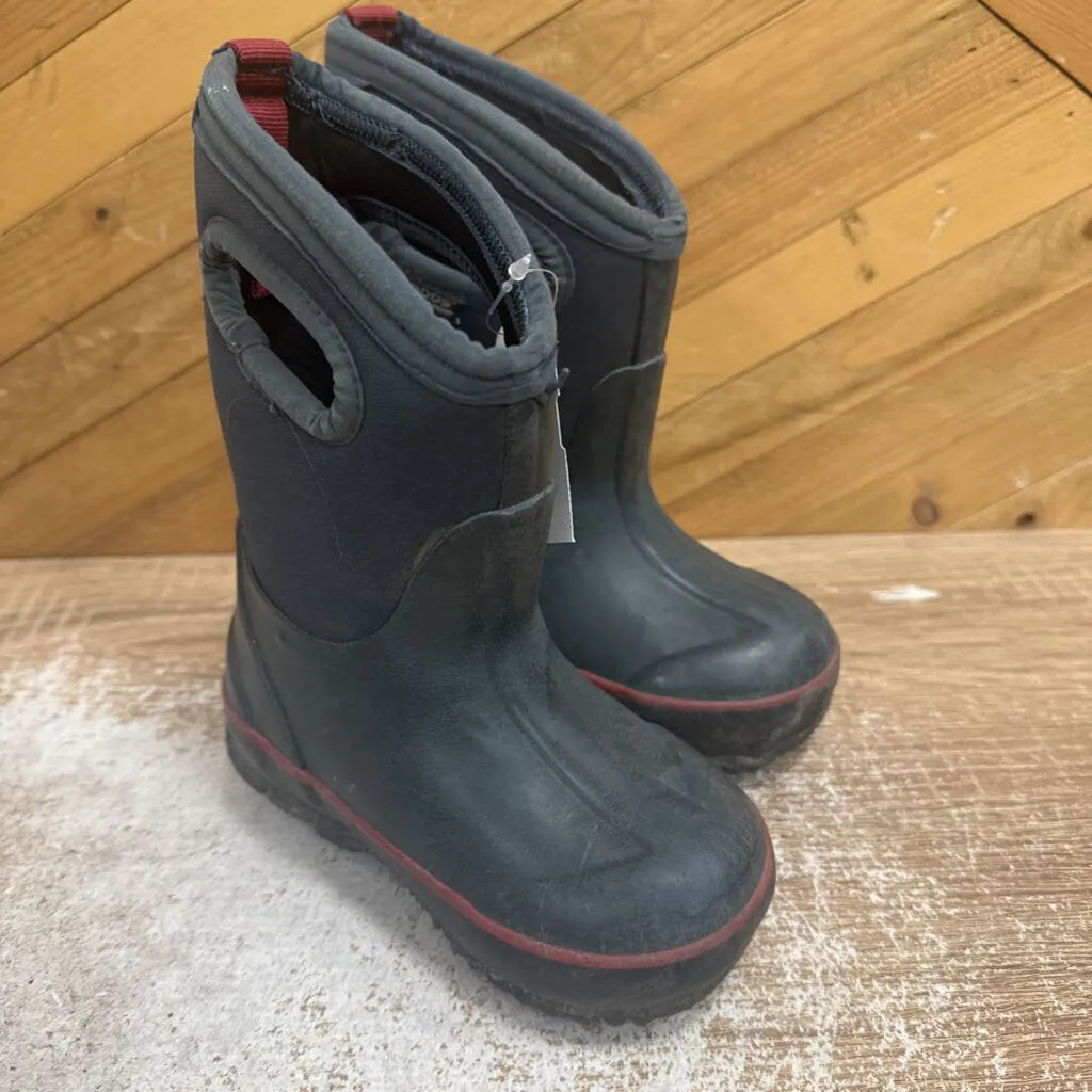 Bogs - Kid's Classic Neoprene Boots - MRSP $100: Grey-Blue/Red-children-7T