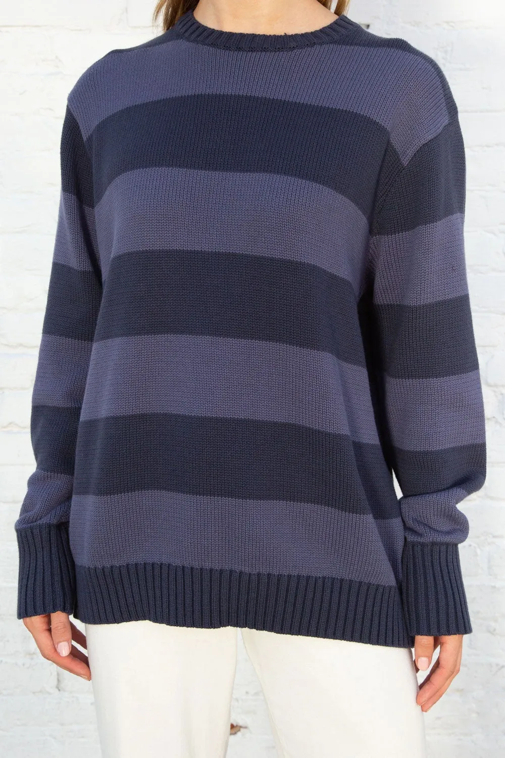 Brianna Cotton Thick Stripe Sweater