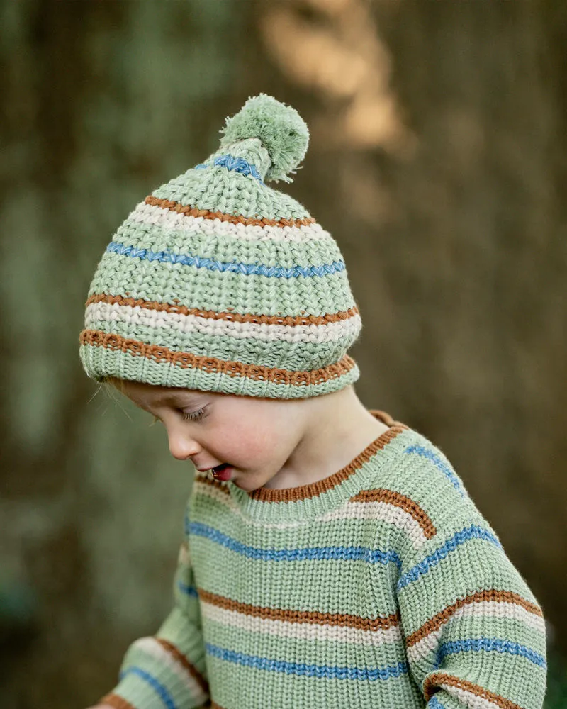 BUG STRIPE KNITTED BEANIE