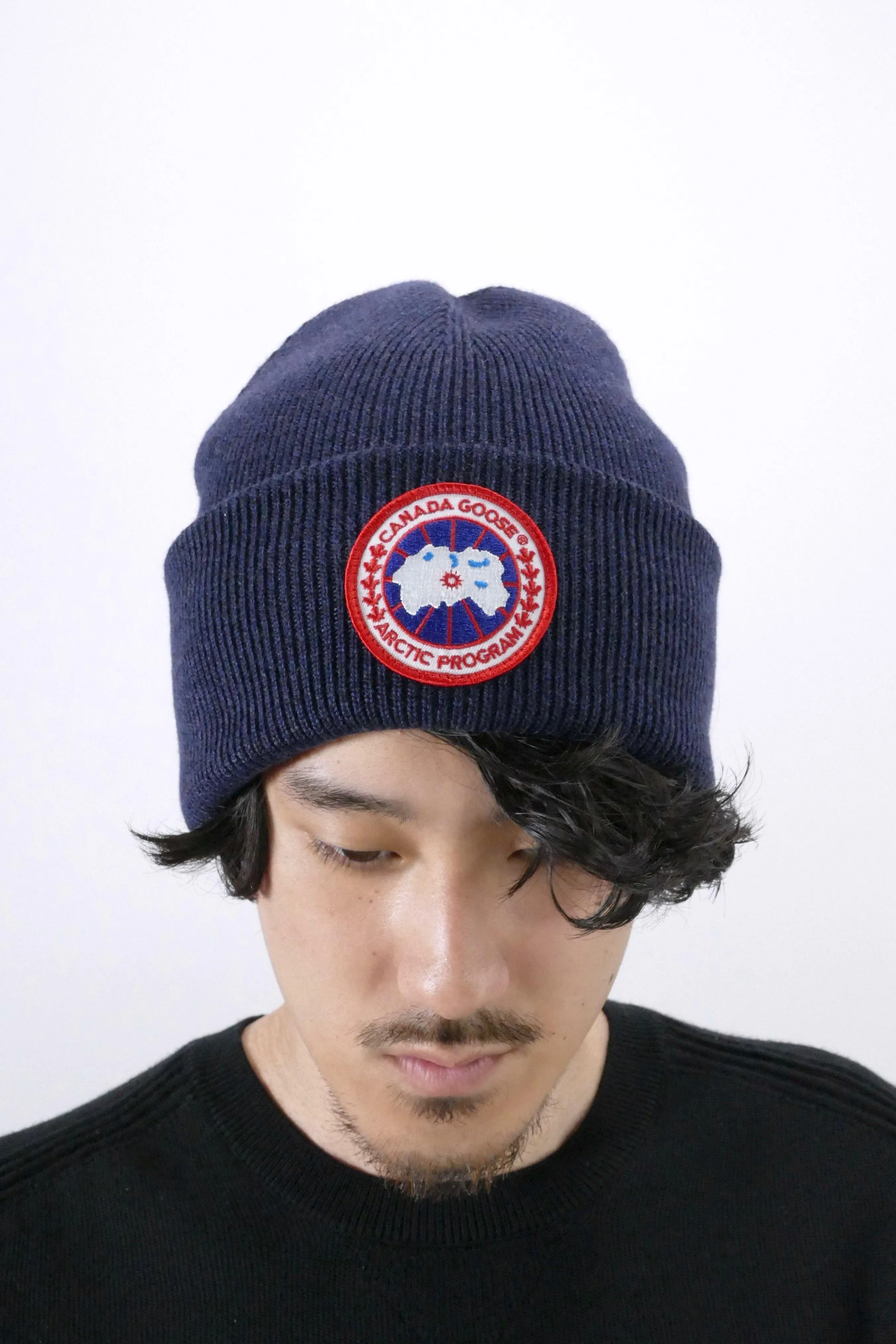 Canada Goose Mens Winter Accessories Hats Arctic Disc Toque - Navy Heather