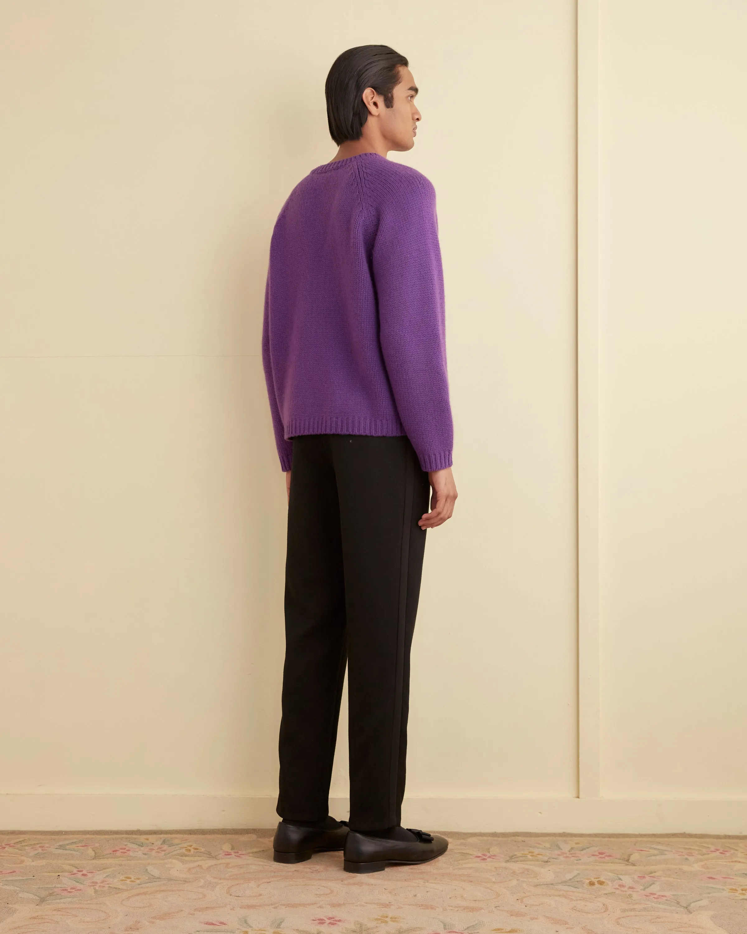 Cashmere Crewneck Sweater - Purple