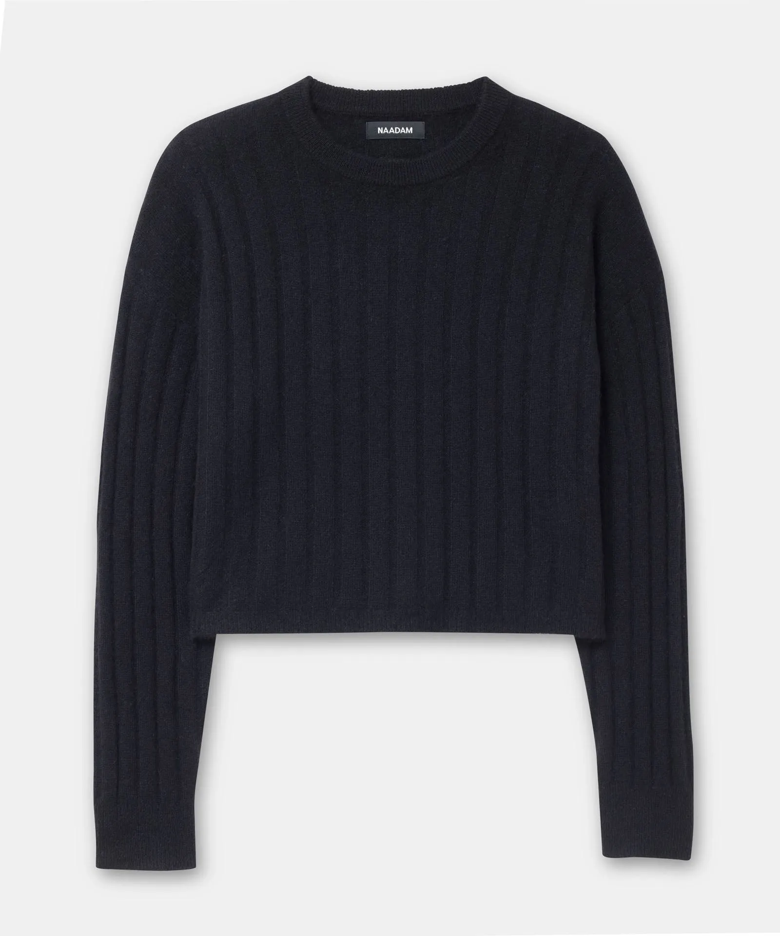 Cashmere Ribbed Cropped Sweater