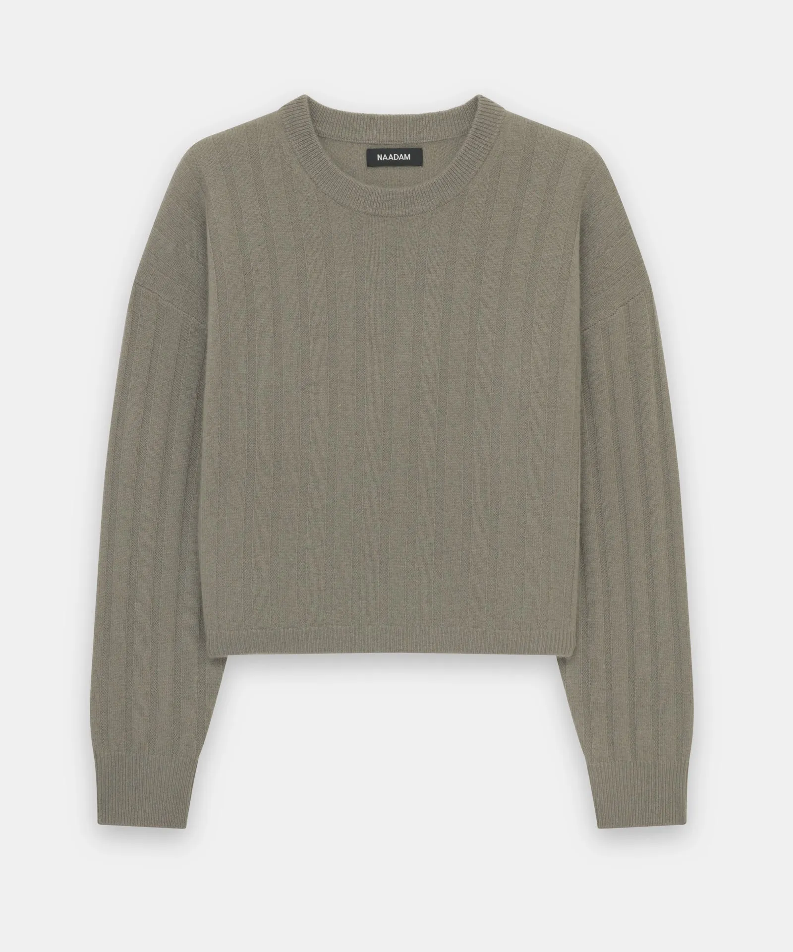 Cashmere Ribbed Cropped Sweater