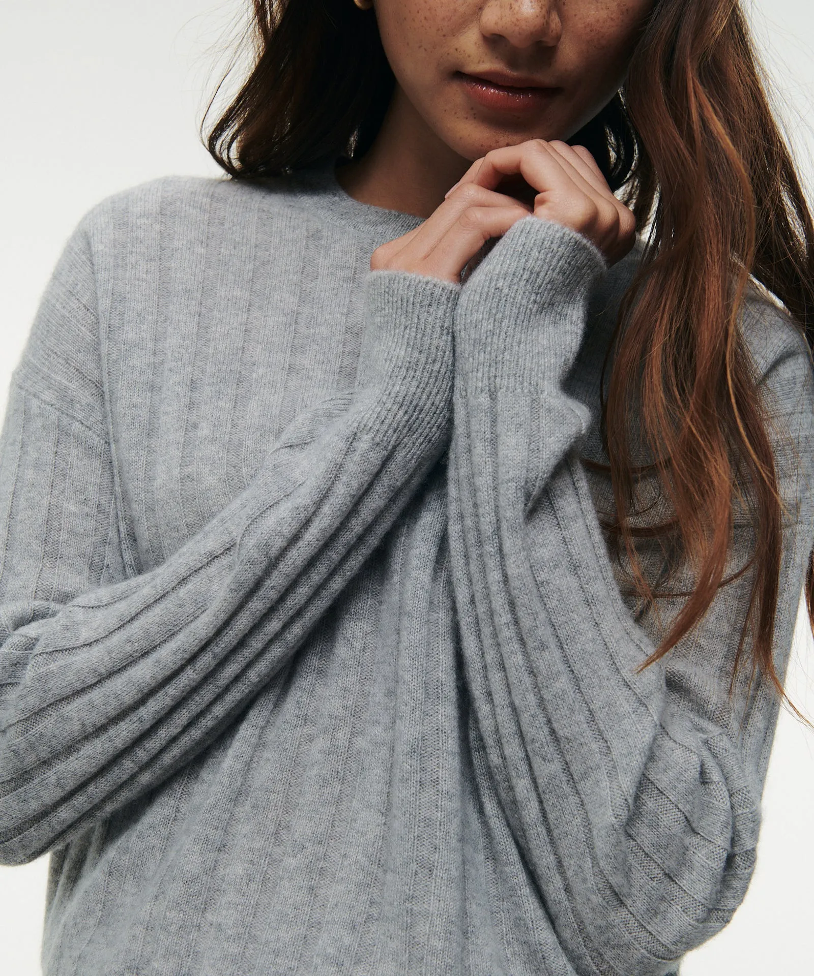 Cashmere Ribbed Cropped Sweater