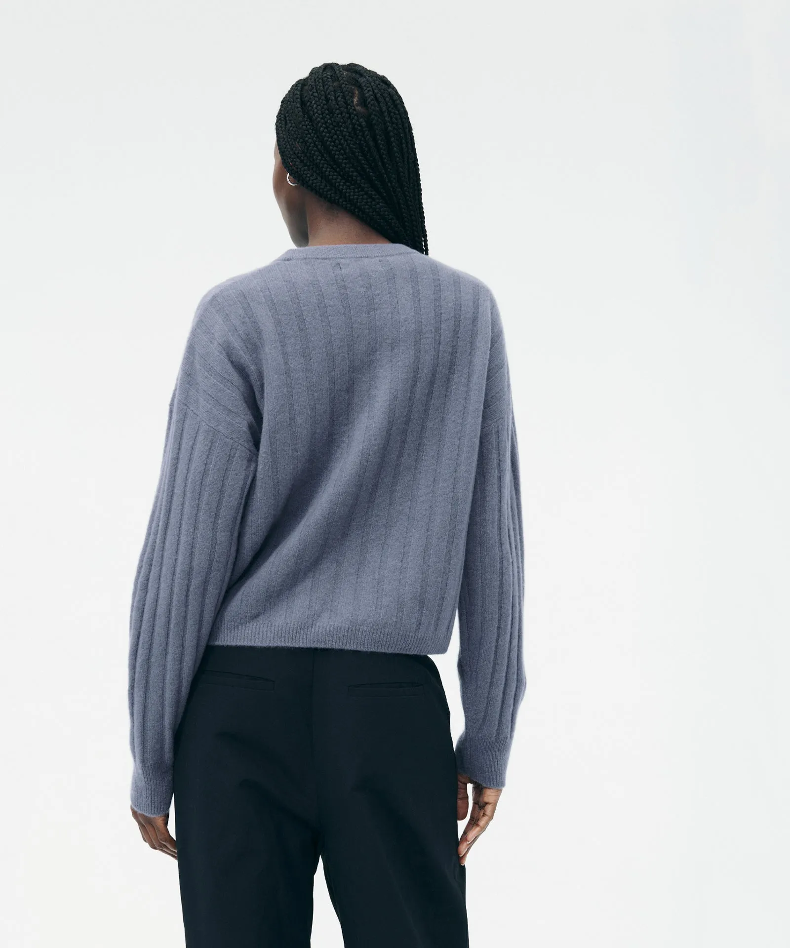 Cashmere Ribbed Cropped Sweater