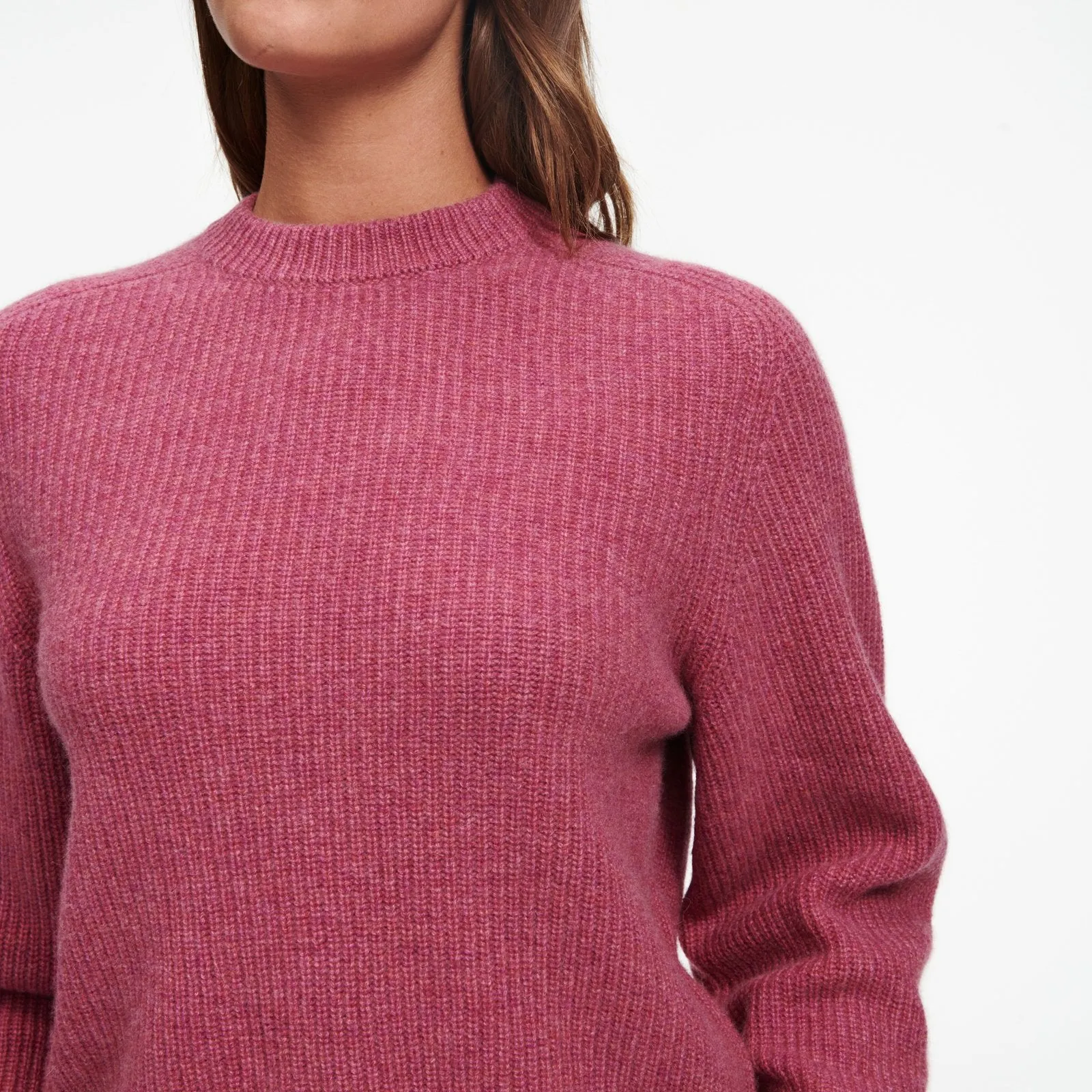 Cashmere Ribbed Mockneck Sweater