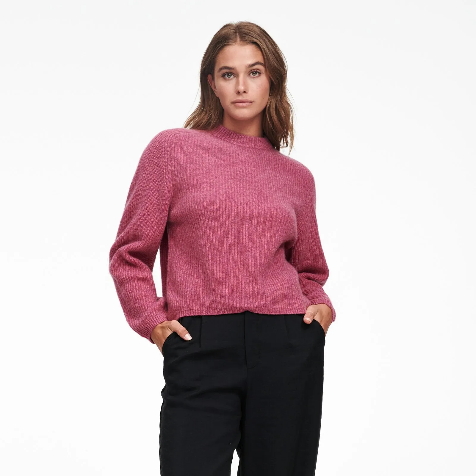 Cashmere Ribbed Mockneck Sweater