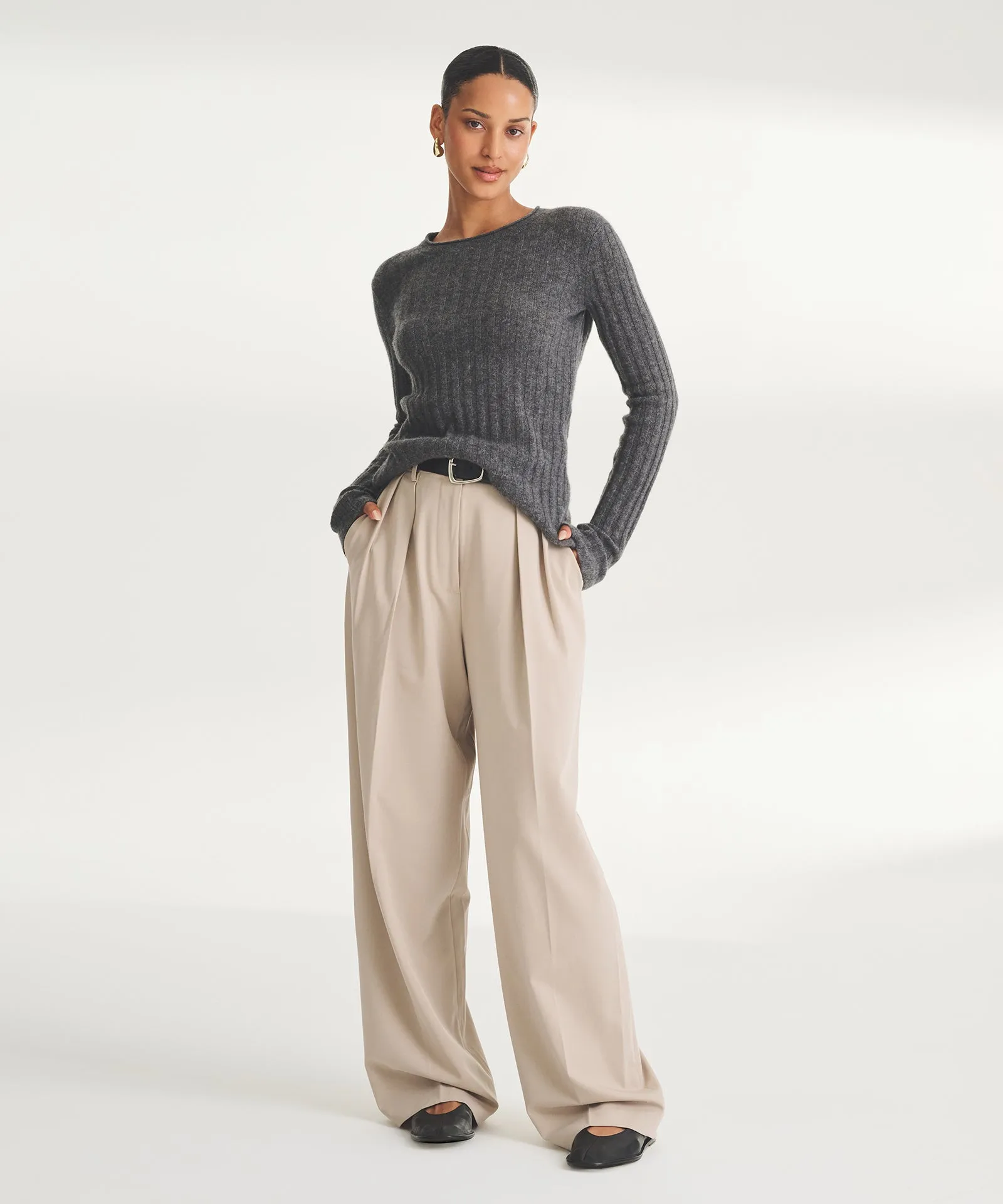 Cashmere Ribbed Sweater