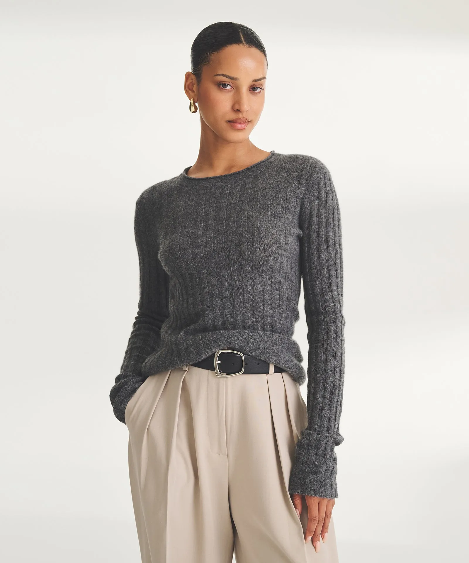 Cashmere Ribbed Sweater