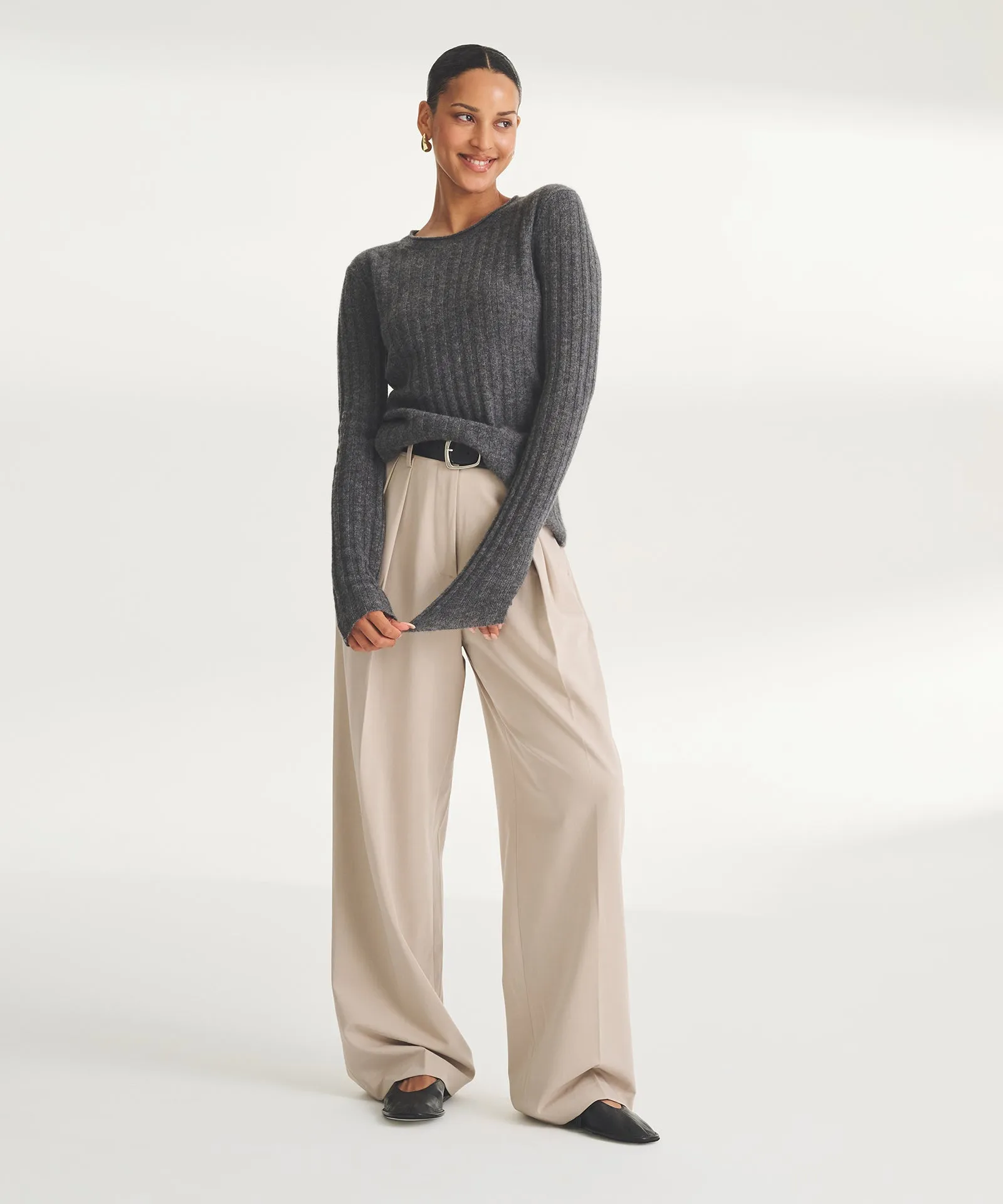 Cashmere Ribbed Sweater