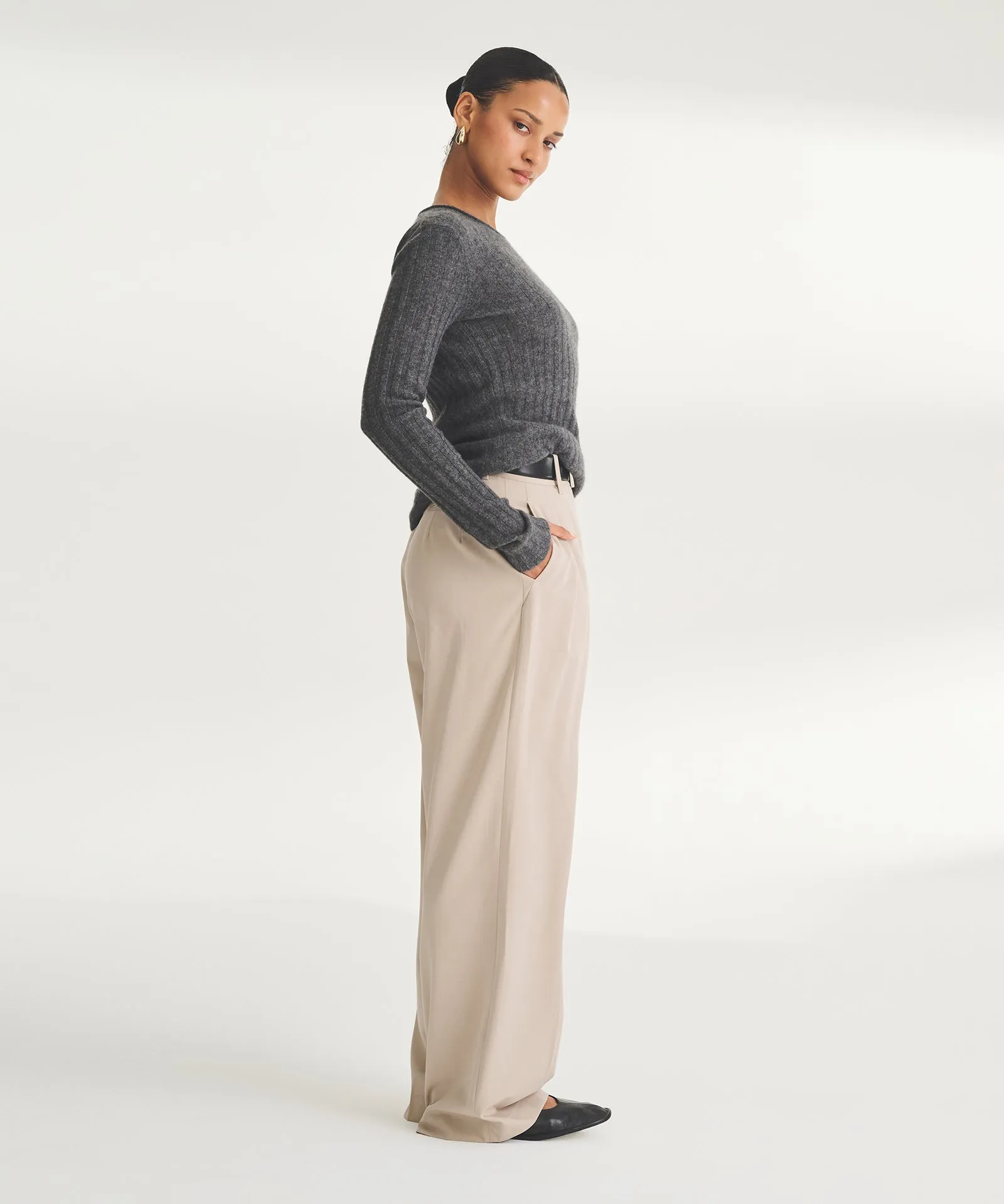 Cashmere Ribbed Sweater