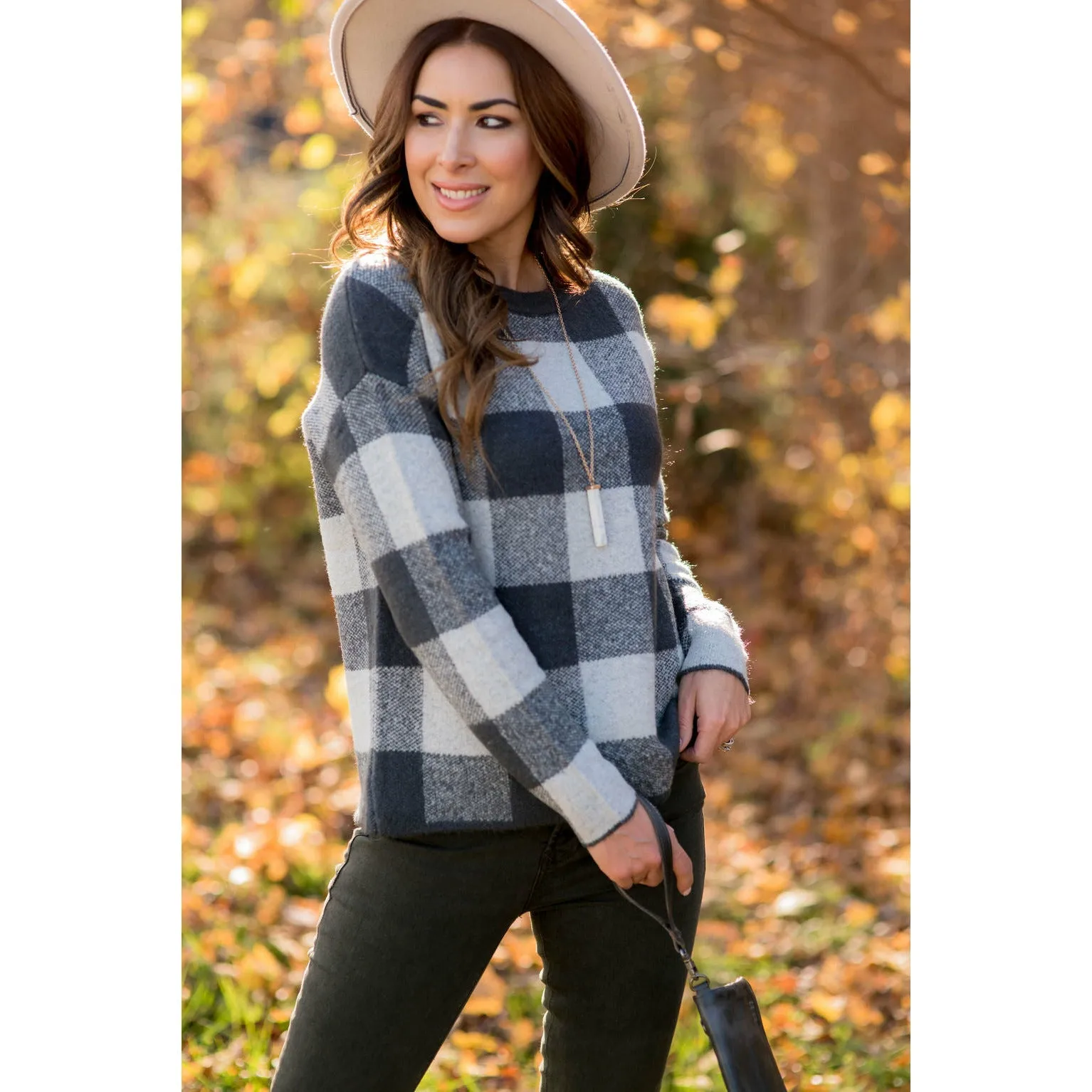 Checkered Buffalo Plaid Sweater