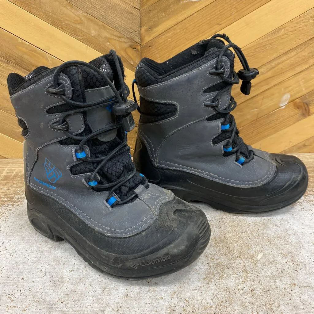 Columbia - Kid's Winter Boots - MSRP $110: Black/Grey/Blue-children-1Y