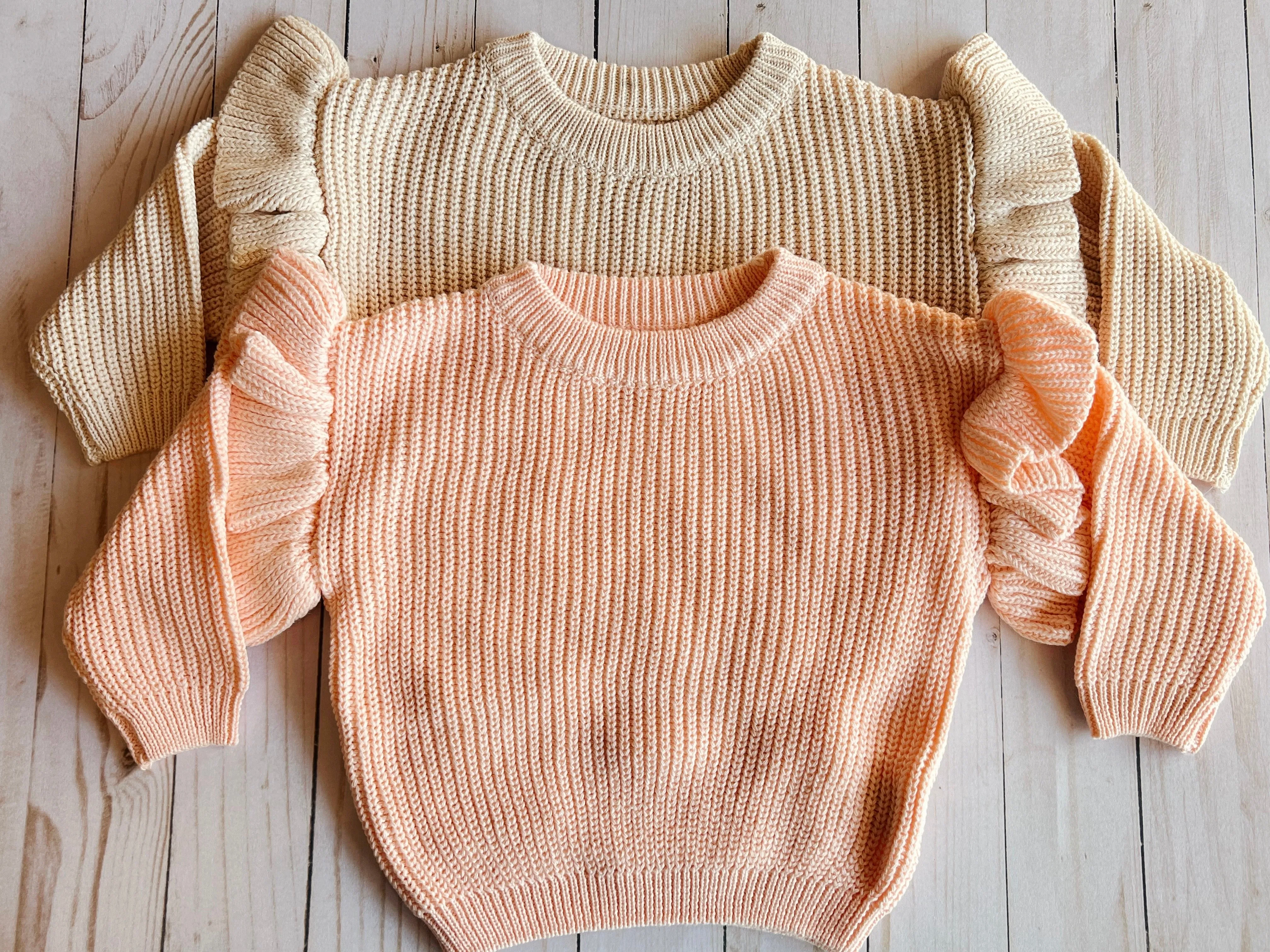 Custom Embroidered Ruffle Sweater