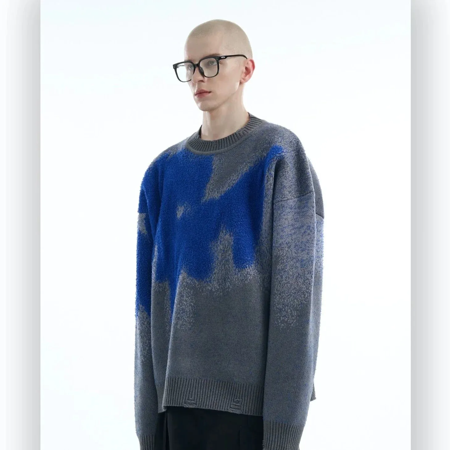 Distressed Paint Spray Sweater