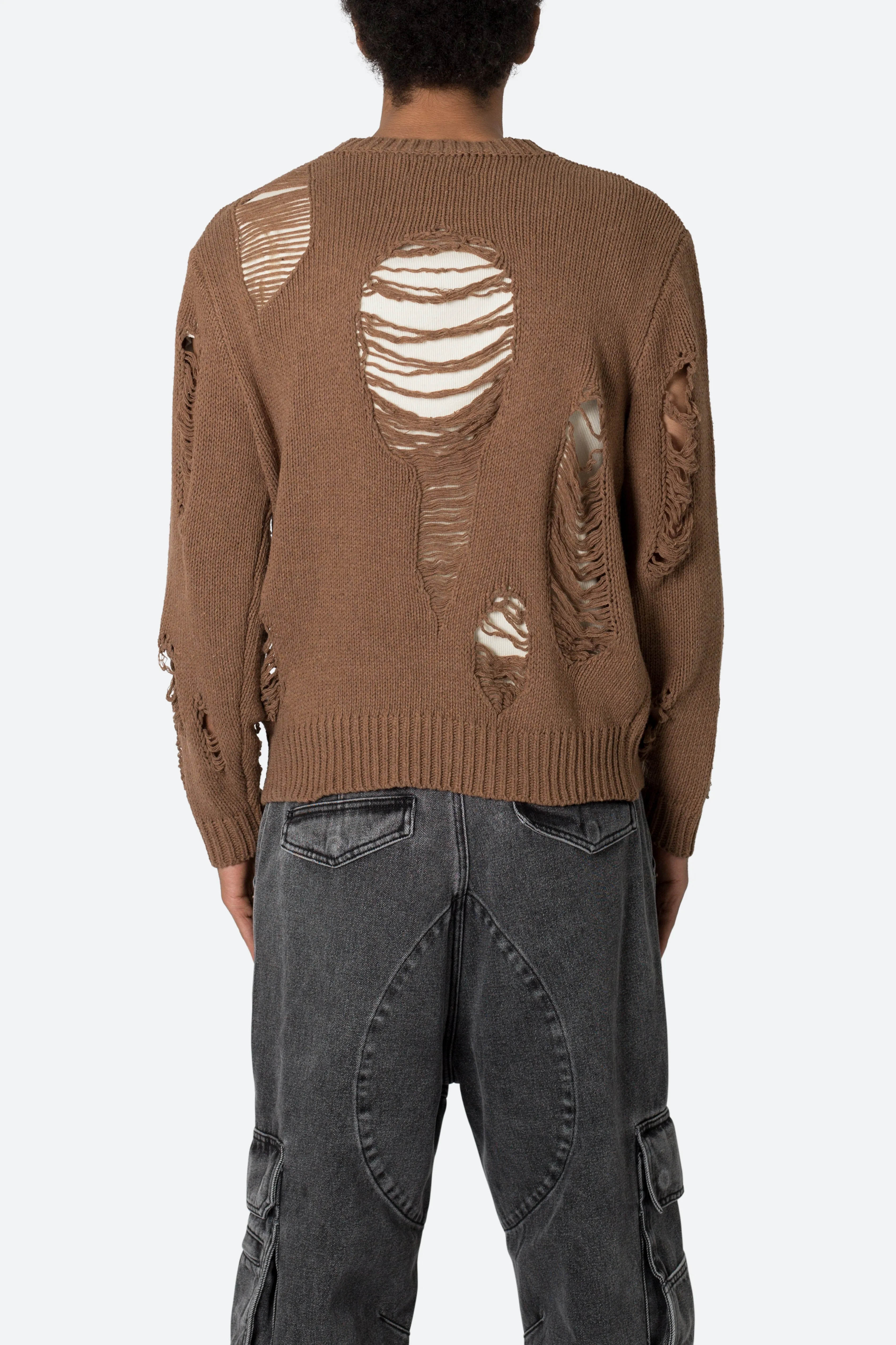 Distressed Sweater - Brown