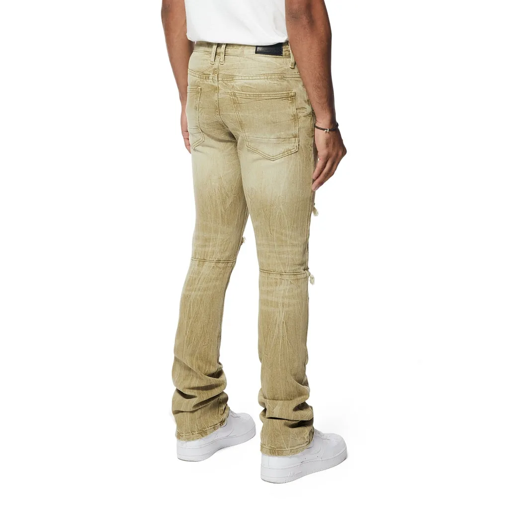 Essential Stacked Denim Jeans - Light Oak