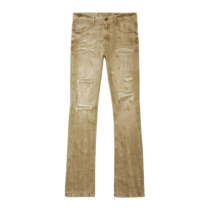 Essential Stacked Denim Jeans - Light Oak