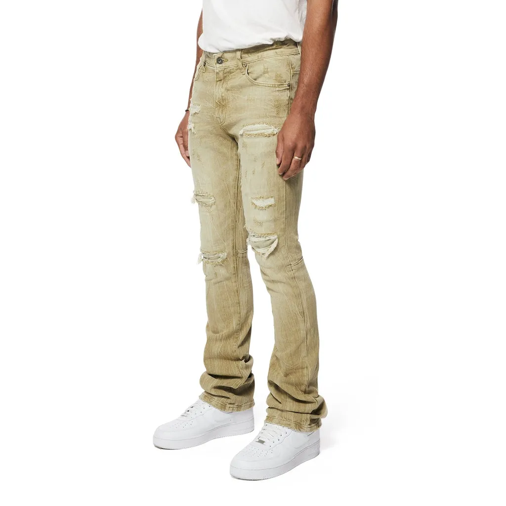 Essential Stacked Denim Jeans - Light Oak