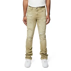 Essential Stacked Denim Jeans - Light Oak