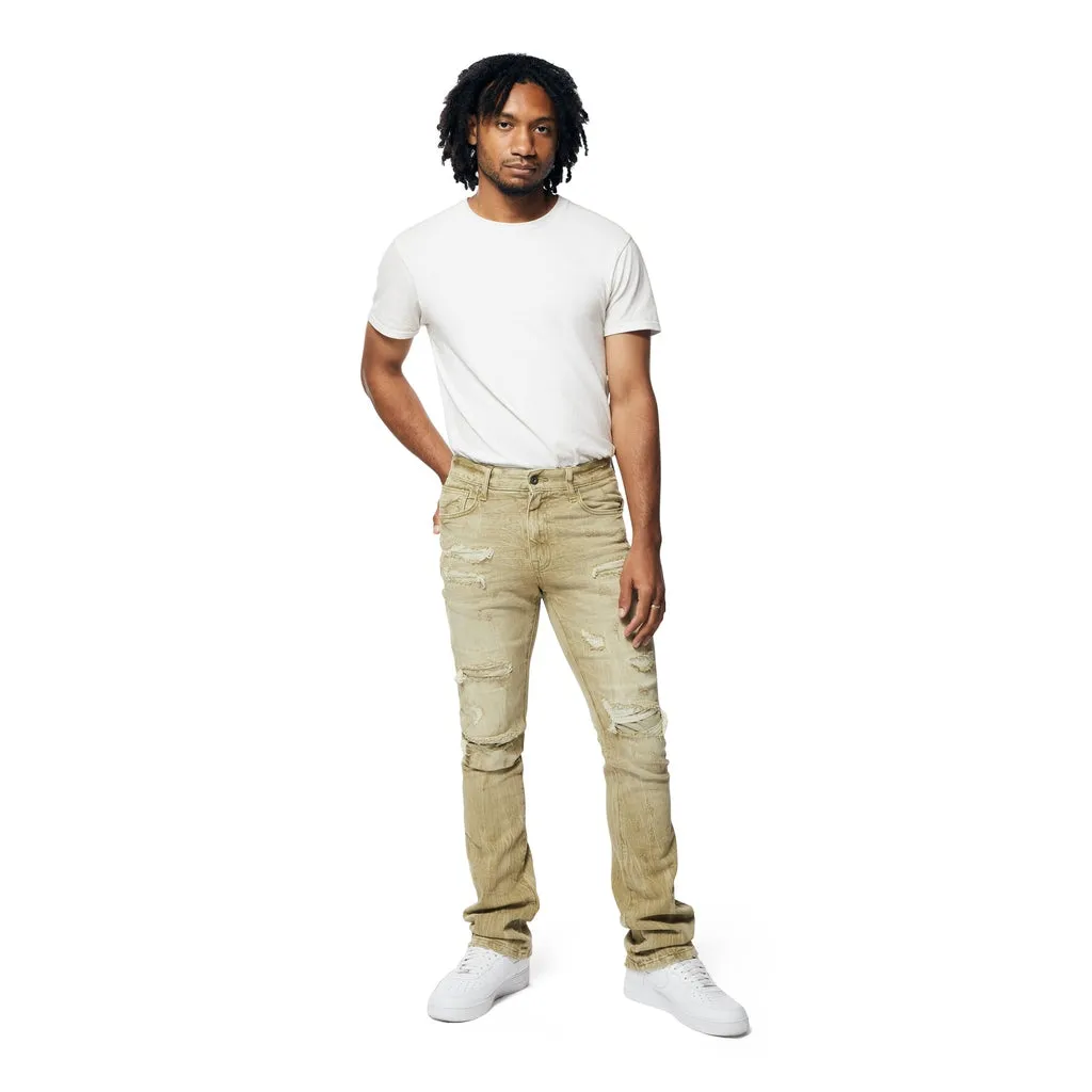 Essential Stacked Denim Jeans - Light Oak