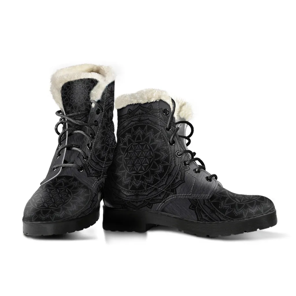 Flower of Life Custom Fur Boots