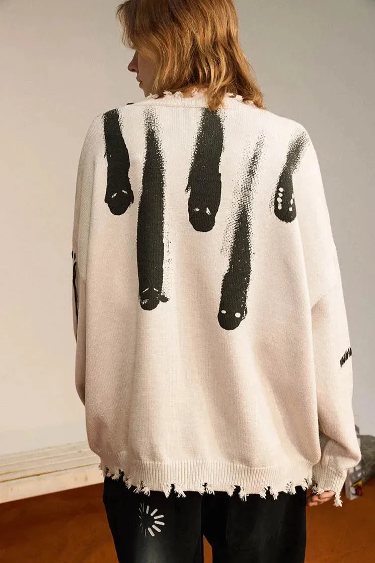 Ghost Graphic Knitted Sweater