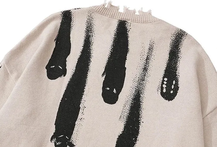 Ghost Graphic Knitted Sweater