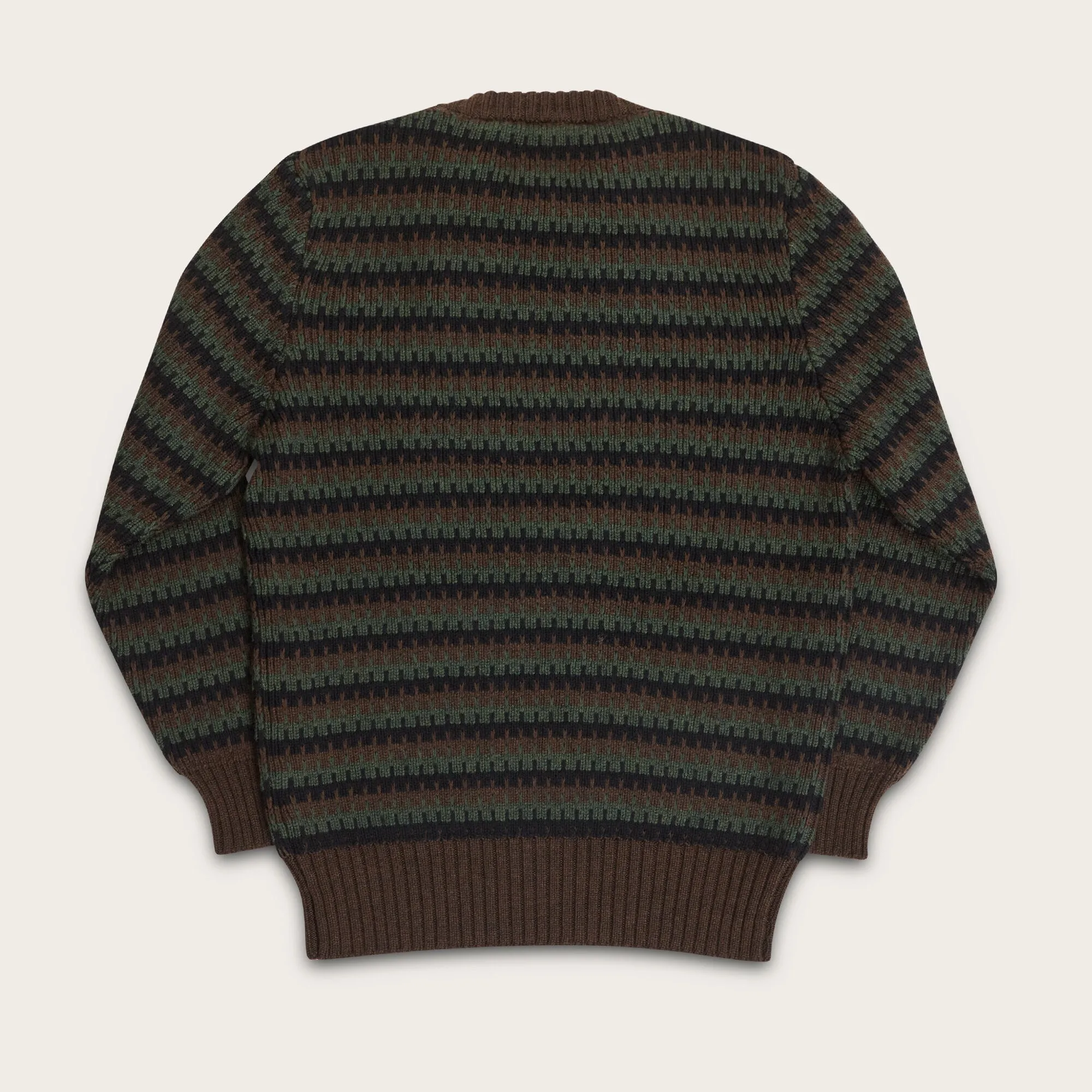 JACQUARD WOOL CREWNECK SWEATER