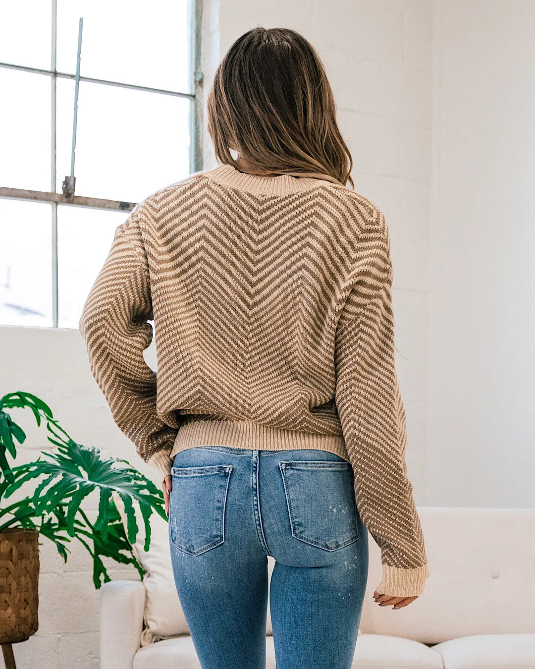 Lead Me On Mocha and Taupe Sweater