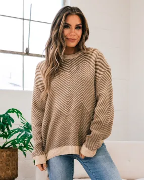 Lead Me On Mocha and Taupe Sweater