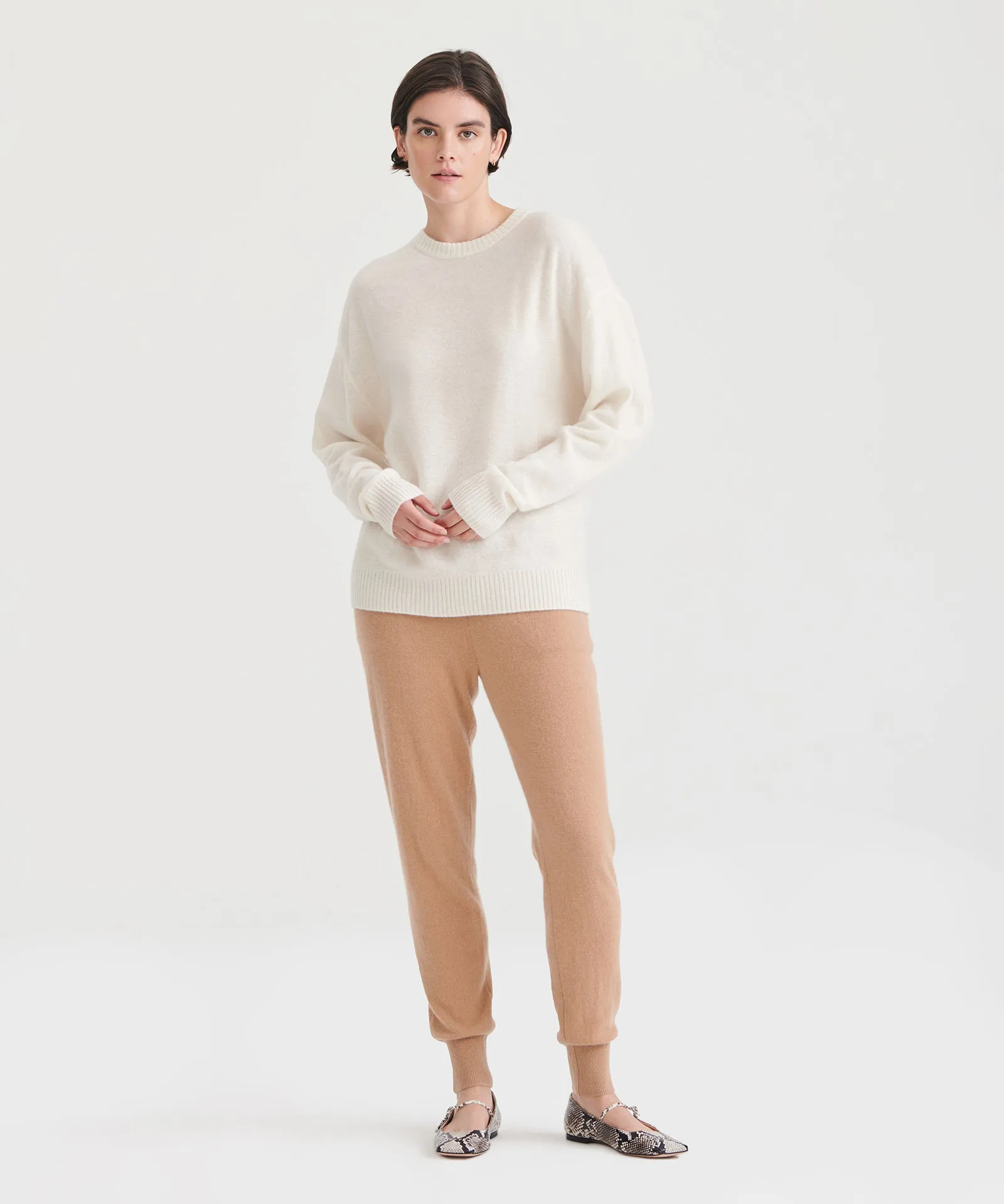 Lightweight Reversible Cashmere Crewneck Sweater