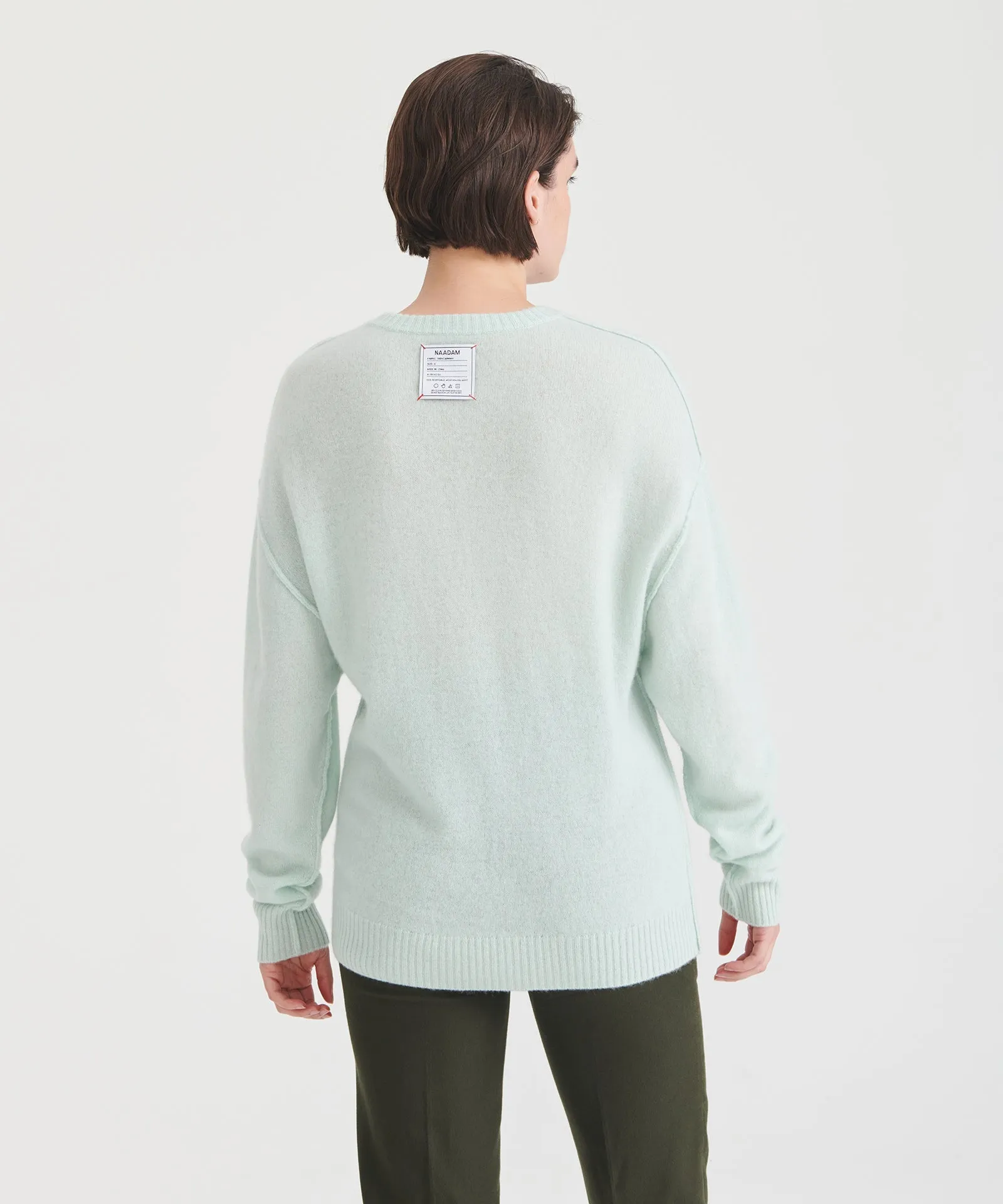 Lightweight Reversible Cashmere Crewneck Sweater