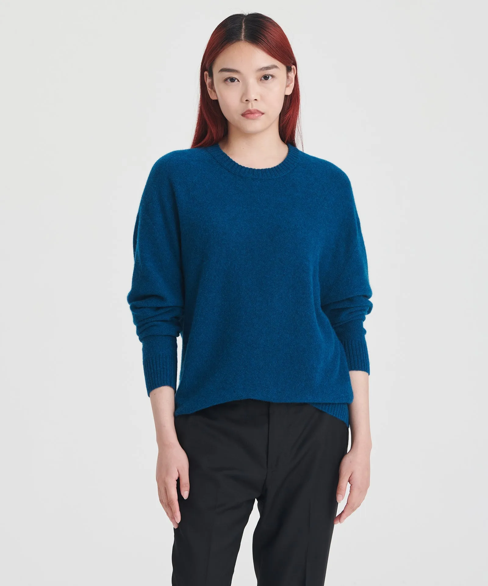 Lightweight Reversible Cashmere Crewneck Sweater