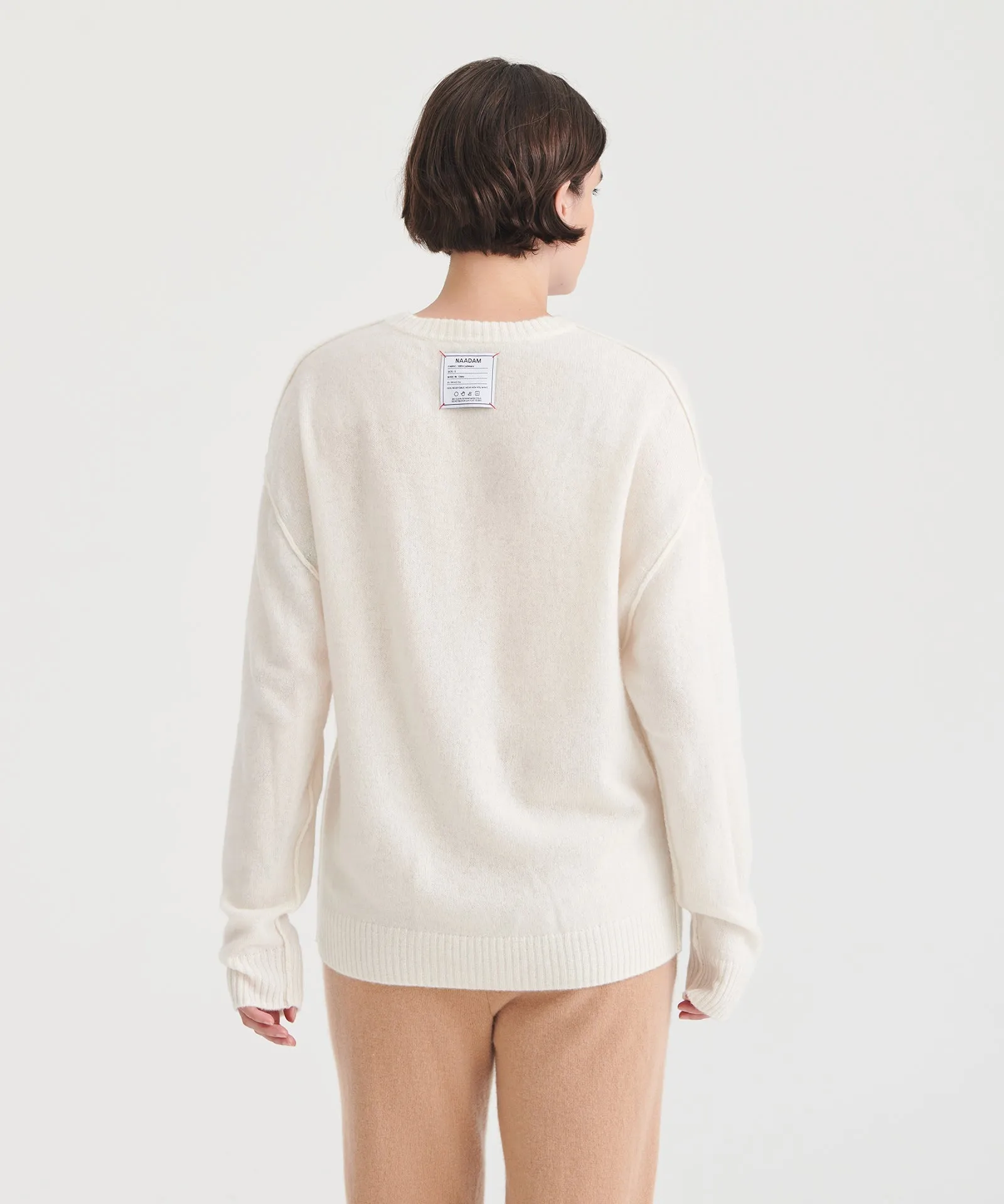 Lightweight Reversible Cashmere Crewneck Sweater